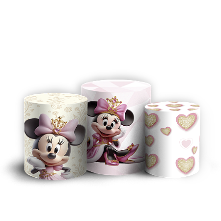 Capas Trio Cilindro Sublimado Vest Facil - Minnie
