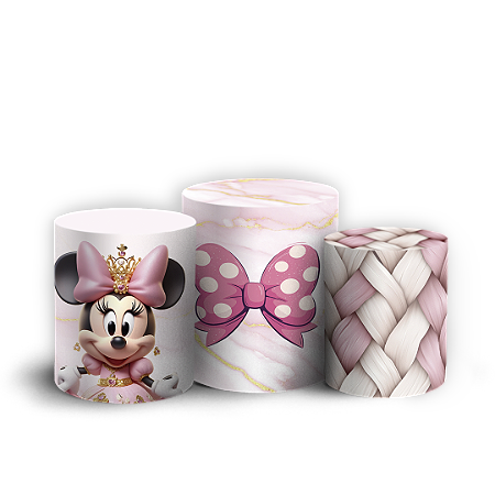 Capas Trio Cilindro Sublimado Vest Facil - Minnie