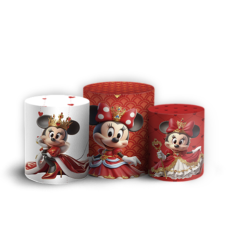 Capas Trio Cilindro Sublimado Vest Facil - Minnie