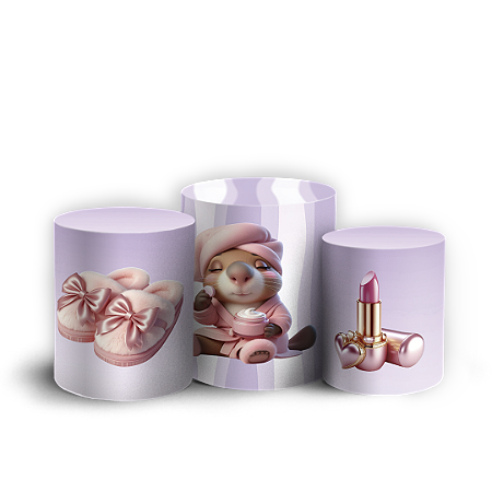 Capas Trio Cilindro Sublimado Vest Facil - Capivara