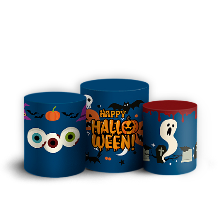 Capas Trio Cilindro Sublimado Vest Facil - Dia das Bruxas Halloween