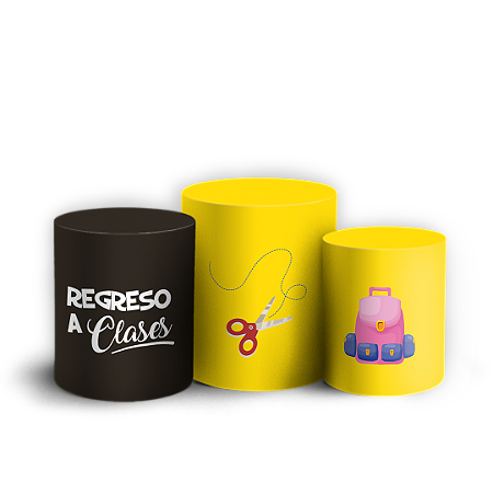 Capas Trio Cilindro Sublimado Vest Facil - Regreso a Clases ES