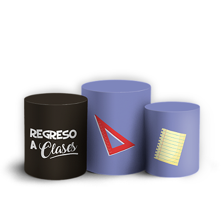 Capas Trio Cilindro Sublimado Vest Facil - Regreso a Clases ES