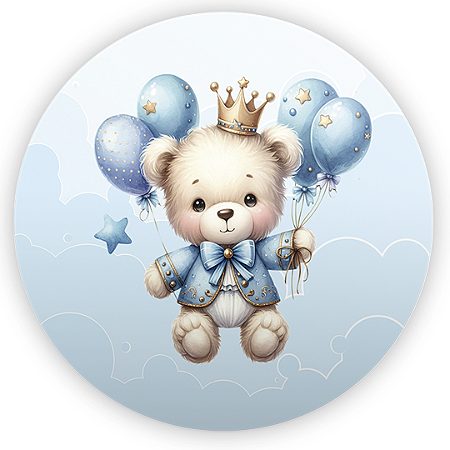 Capa Mini Painel Sublimado - Ursinho Azul