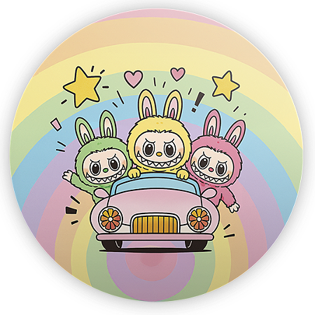 Capa Mini Painel Sublimado - Labubu