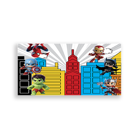 Capa Painel Retangular Sublimado - Herois Predios By Mide