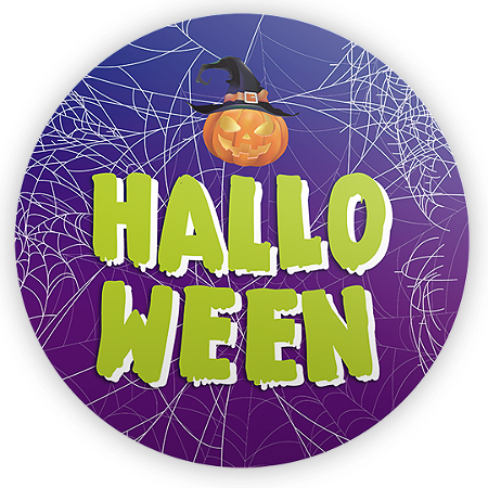 Capa Painel Redondo Sublimado - Dia das Bruxas Halloween