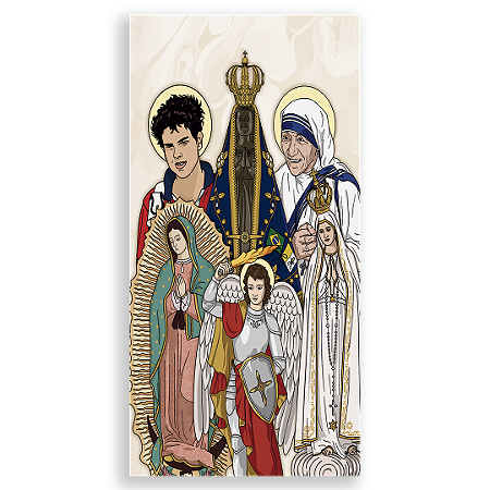 Capa Faixa Lateral Sublimado - Religioso Santos -Vivi Mide