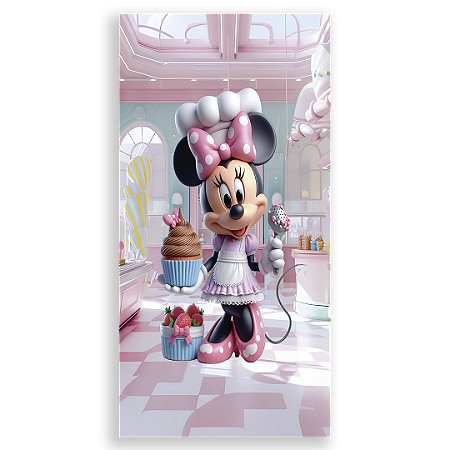 Capa Faixa Lateral Sublimado - Confeitaria Minnie -Vivi Mide