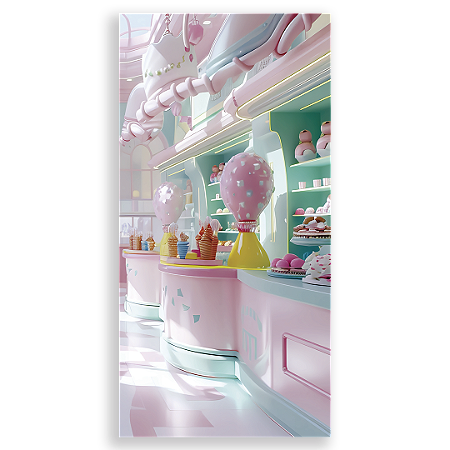 Capa Faixa Lateral Sublimado - Confeitaria Minnie -Vivi Mide