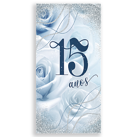 Capa Faixa Lateral Sublimado - 15 Anos Azul -Vivi Mide