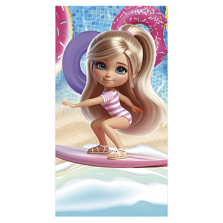 Capa Faixa Lateral Sublimado - Barbie