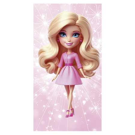 Capa Faixa Lateral Sublimado - Barbie