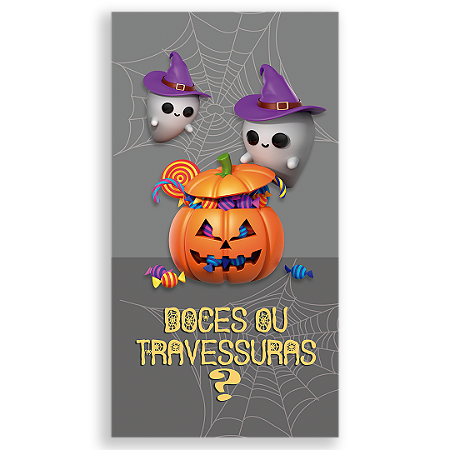 Capa Faixa Lateral Sublimado - Dia das Bruxas Halloween