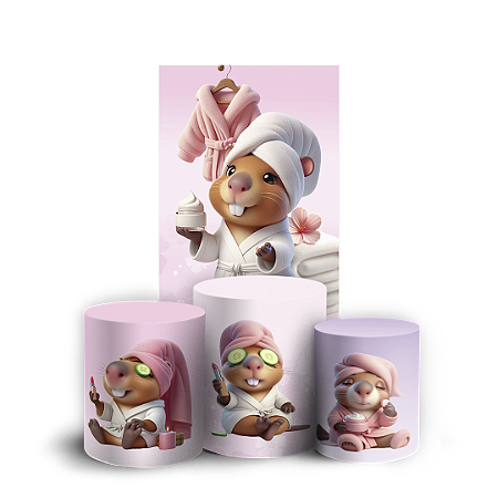 Capas Faixa Lateral e Trio Cilindro Sublimado Vest Facil - Capivara