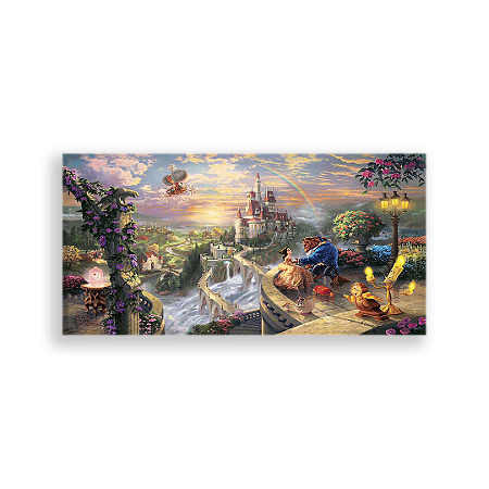 Capa Painel Retangular Sublimado - A Bela E A Fera