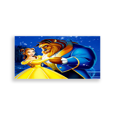 Capa Painel Retangular Sublimado - A Bela E A Fera
