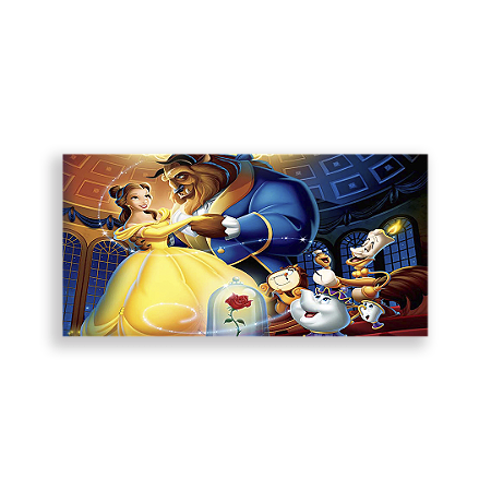 Capa Painel Retangular Sublimado - A Bela E A Fera