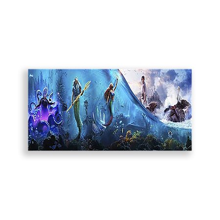 Capa Painel Retangular Sublimado - A Pequena Sereia