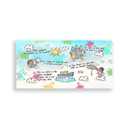 Capa Painel Retangular Sublimado - Aquarela