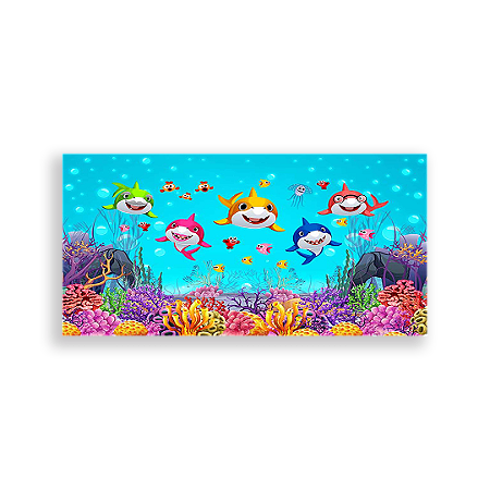 Capa Painel Retangular Sublimado - Baby Shark