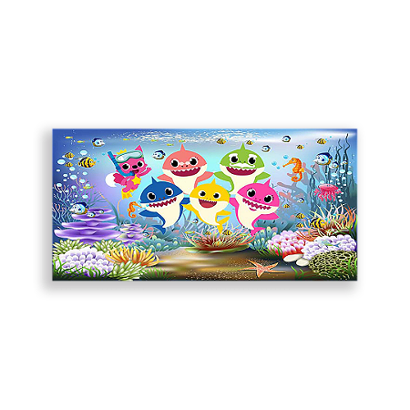 Capa Painel Retangular Sublimado - Baby Shark