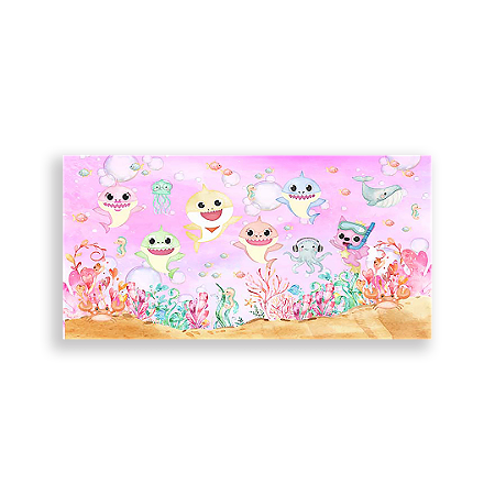 Capa Painel Retangular Sublimado - Baby Shark