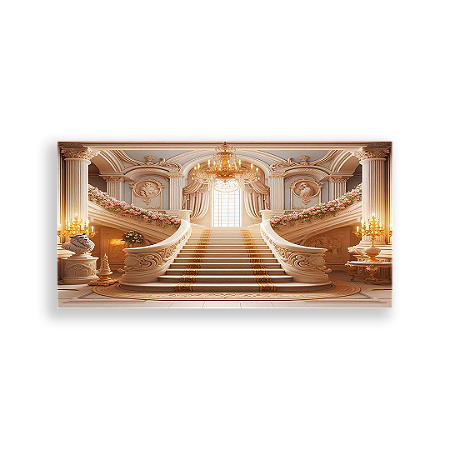 Capa Painel Retangular Sublimado - Bela E A Fera