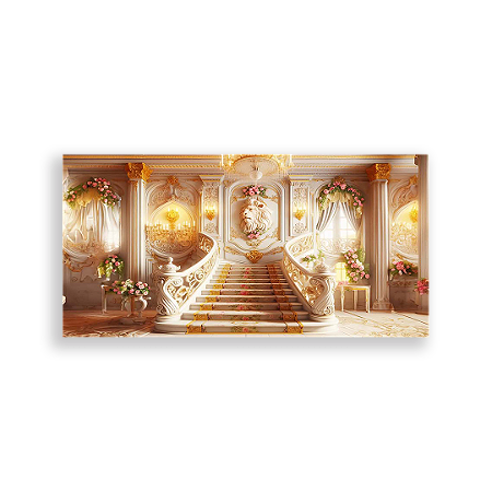 Capa Painel Retangular Sublimado - Bela E A Fera