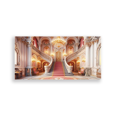 Capa Painel Retangular Sublimado - Bela E A Fera