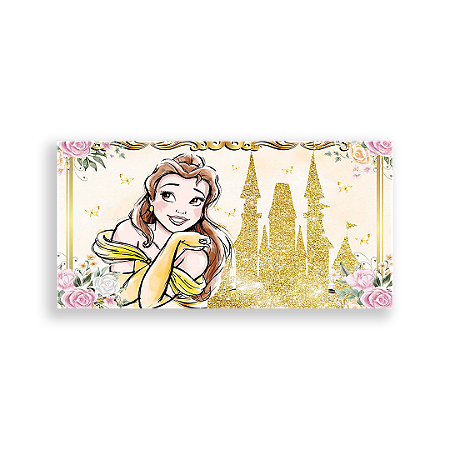 Capa Painel Retangular Sublimado - Bela E A Fera