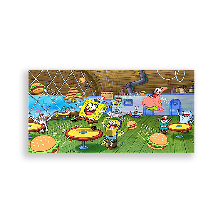 Capa Painel Retangular Sublimado - Bob Esponja