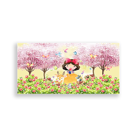 Capa Painel Retangular Sublimado - Branca De Neve Cute