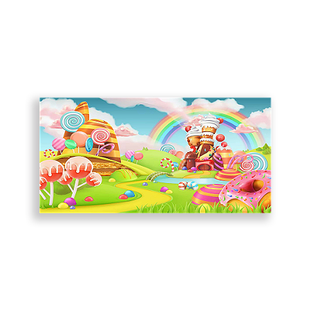 Capa Painel Retangular Sublimado - Candy Land