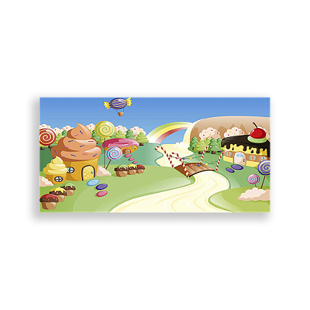 Capa Painel Retangular Sublimado - Candy Land