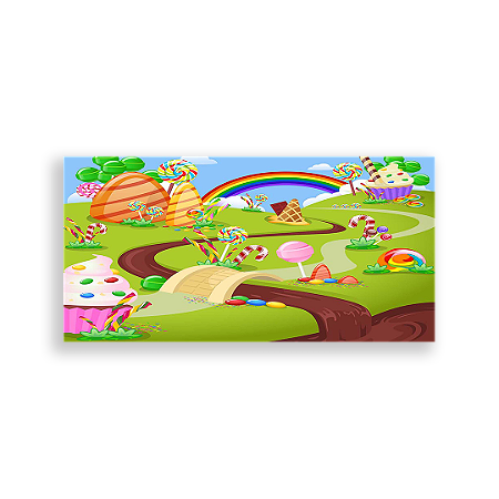 Capa Painel Retangular Sublimado - Candy Land