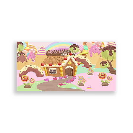 Capa Painel Retangular Sublimado - Candy Land