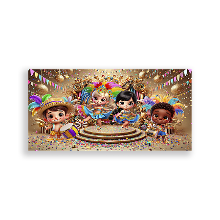 Capa Painel Retangular Sublimado - Carnaval