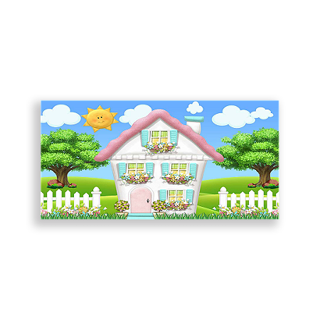 Capa Painel Retangular Sublimado - Casa De Bonecas