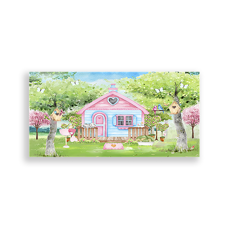 Capa Painel Retangular Sublimado - Casa De Bonecas