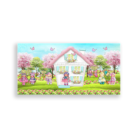 Capa Painel Retangular Sublimado - Casa De Bonecas