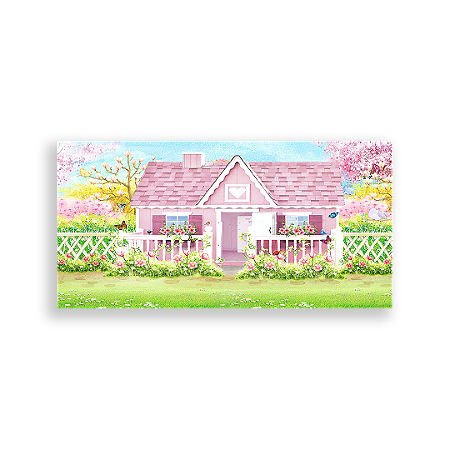 Capa Painel Retangular Sublimado - Casa De Bonecas