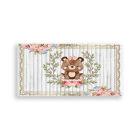 Capa Painel Retangular Sublimado - Cha De Bebe Revelação
