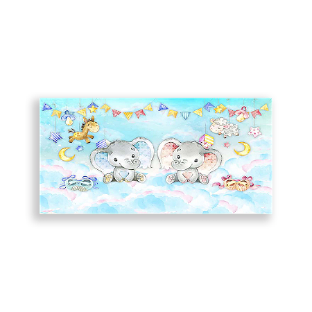 Capa Painel Retangular Sublimado - Cha De Bebe Revelação