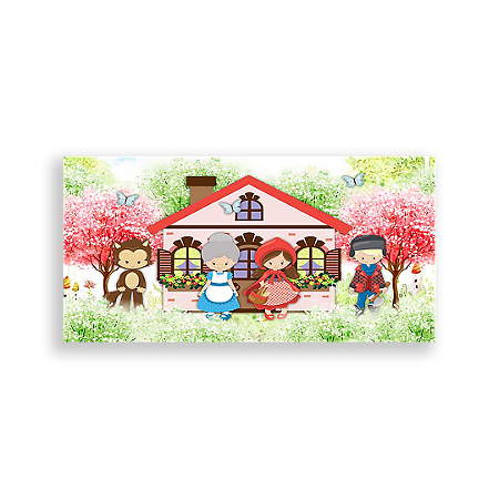 Capa Painel Retangular Sublimado - Chapeuzinho Vermelho