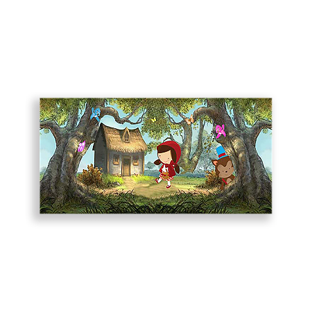 Capa Painel Retangular Sublimado - Chapeuzinho Vermelho