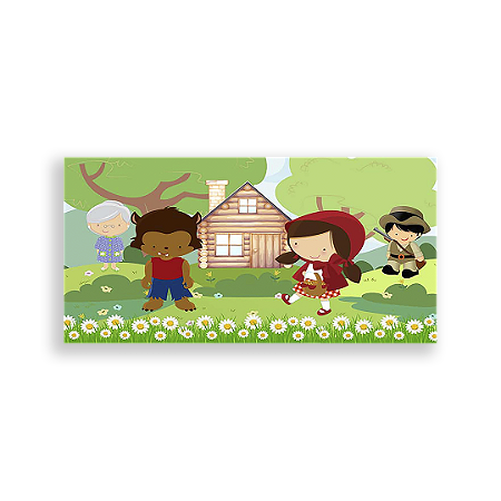 Capa Painel Retangular Sublimado - Chapeuzinho Vermelho