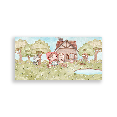 Capa Painel Retangular Sublimado - Chapeuzinho Vermelho