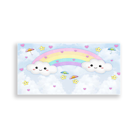 Capa Painel Retangular Sublimado - Chuva De Amor