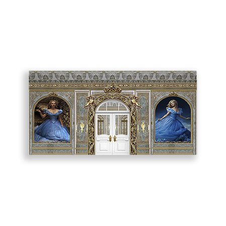 Capa Painel Retangular Sublimado - Cinderella Filme